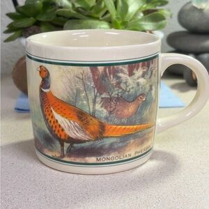 Wildlife Pheasant Vintage Cup Mug Mongolian Pheasant Made in China